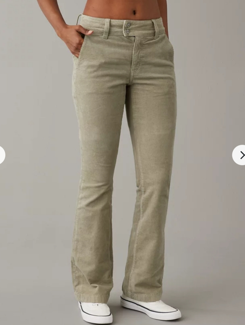 American Eagle Outfitters Pants Womens Size 4 Tan Corduroy High Rise Kick Boot
